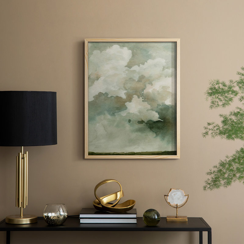 «Coming Rain I», reproduction encadrée - bois massif
