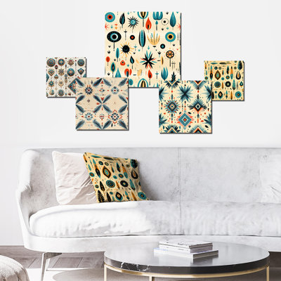 Zaina - Abstract Wall Decor Set Of 5