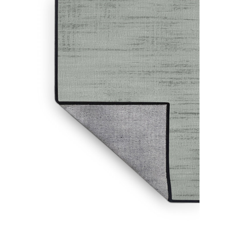 Tapis abstrait gris lavable à la machine, Rond 5 pi