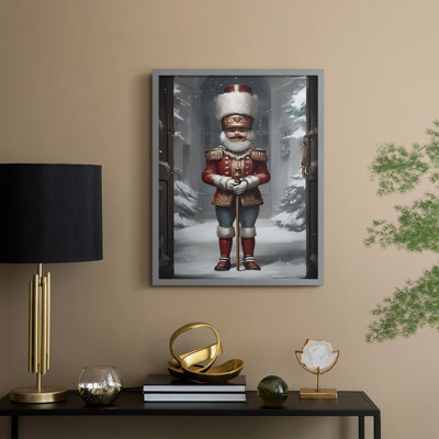 Art des Fêtes de Noël - Série 2 - CECXC, reproduction encadrée - bois massif