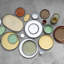 Caractere Handmade Ceramic Decorative Plate Set