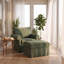 Fauteuil d'appoint en chenille de 37,5 po avec repose-pieds roulé, éponge haute densité, chambre à coucher et appartement