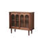 Armoire d'appoint 39,37 po en bois de ton noyer brun avec plateau en pierre-1732720145