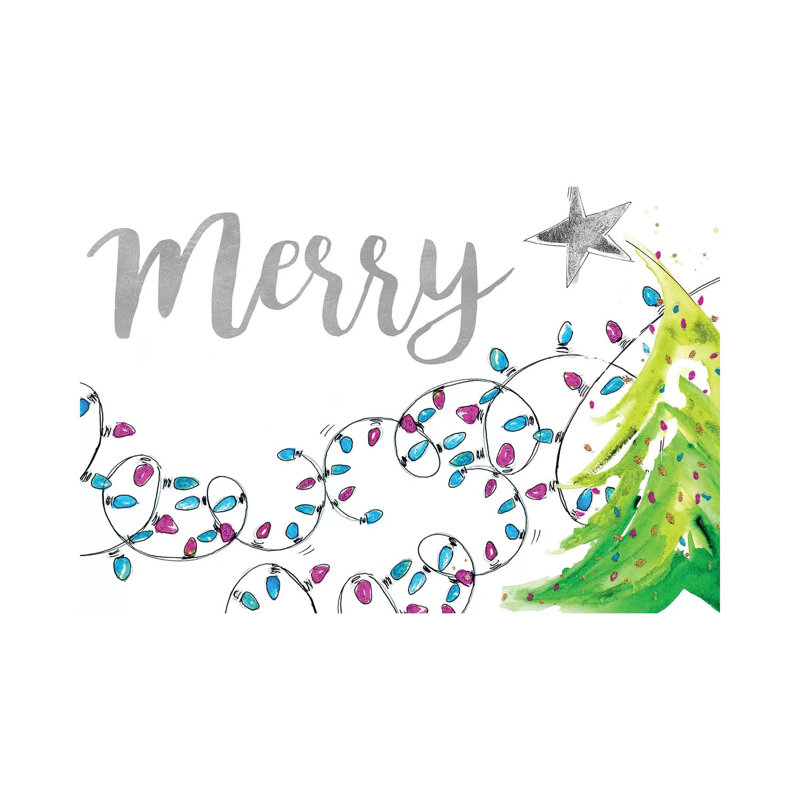 Merry With Lights by Patricia Pinto - Gallery-Wrapped Canvas Giclée on Canvas, No Frame, 30.48 cm H x 45.72 cm W