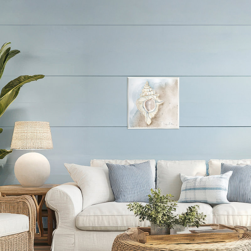 Plaque murale Subtil Conch on Shore, design par Audrey Jeanne Roberts