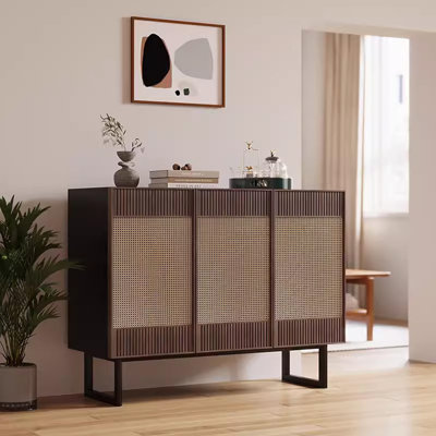 Rattan Door Cabinet Modern Design