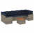 Coussin bleu marine / structure grise est en rupture de stock