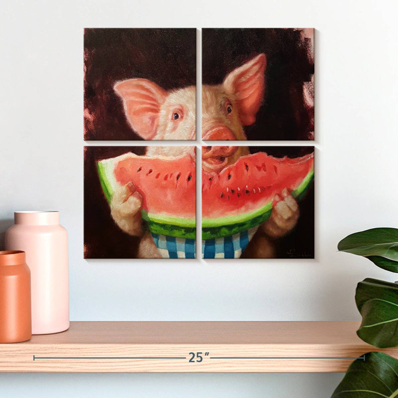 Ketti Pig Out, 18" H x 18" W