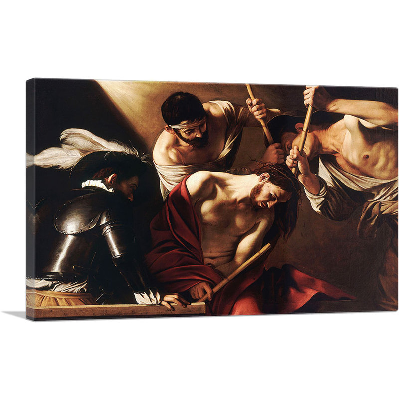 Le couronnement d'épines - 1607, H 18 po x l 26 po x P 1,5 po