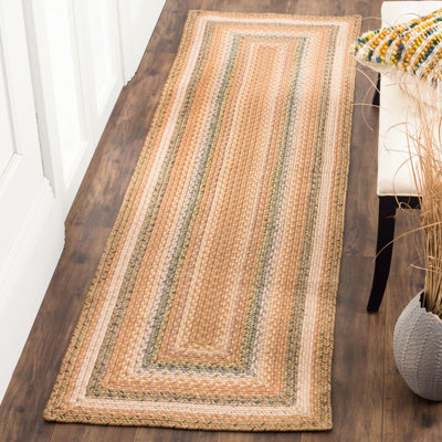 Georgina Geometric Hand-Braided Tan Area Rug