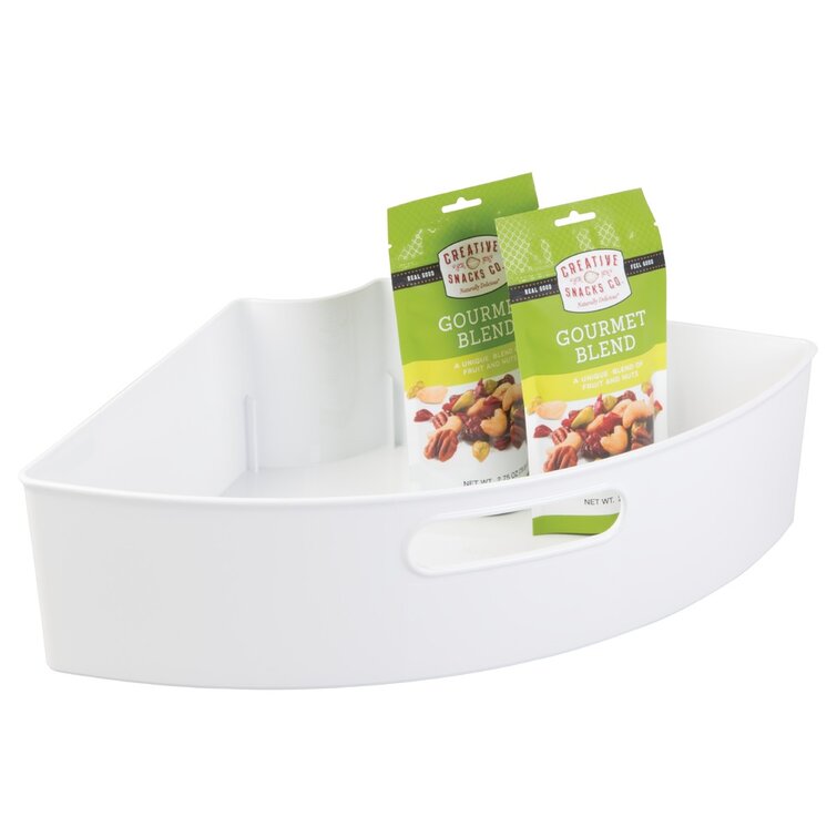 idesign plastic kitchen binz food container lid storage organizer for  cabinet, pantry, countertop, 11.49 x 10.92 x 4.12, c