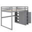 Lit mezzanine double avec tablettes et DEL-809838829