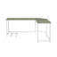 Bureau d'ordinateur en L, gris et blanc-133437489-133437487