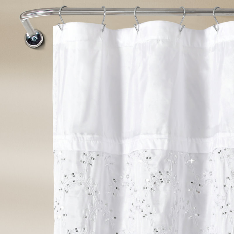 Rideau de douche simple Maria, Blanc
