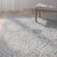 Tapis floral crème / bleu clair-19821629