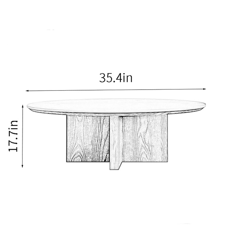 Simple modern cave stone slab coffee table