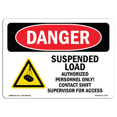 Suspended Load Authorized Personnel Only Sign