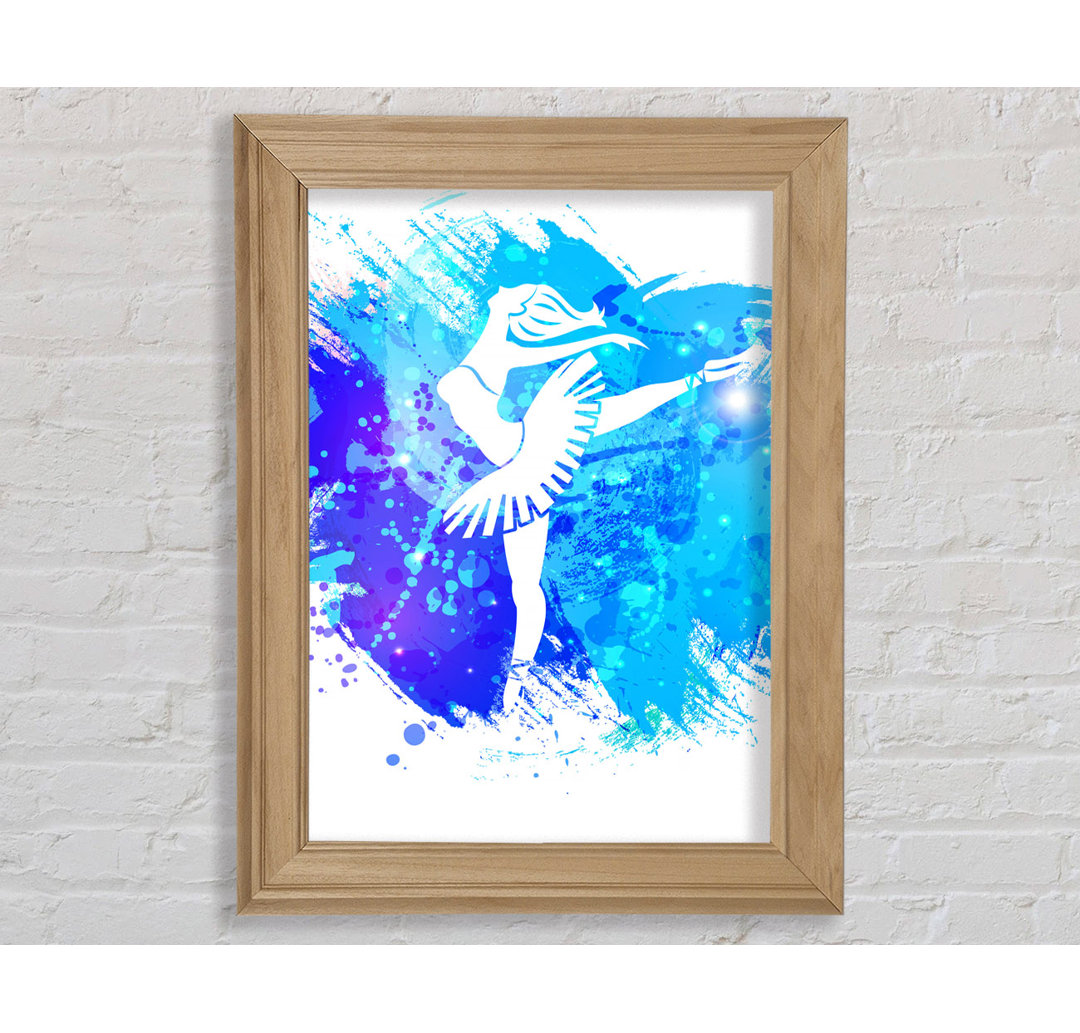 Gerahmtes Leinwandbild Blue Ballerina 9