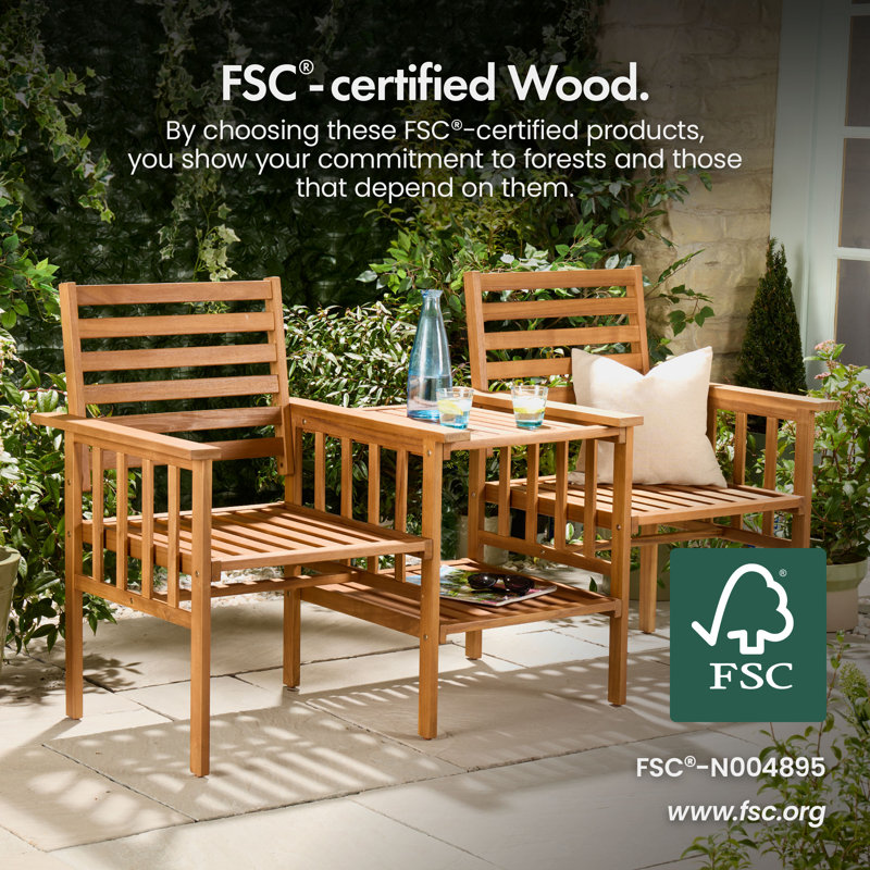 Solid Wood Acacia Outdoor Bench