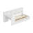 Twin Daybed with Storage, Study Desk & Bookshelf, L-Shaped Wooden Bed Frame, 3 Cabinets 2 Drawers, White-1516493378