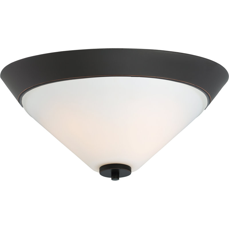 Naccarato Glass Flush Mount, Mahogany Bronze