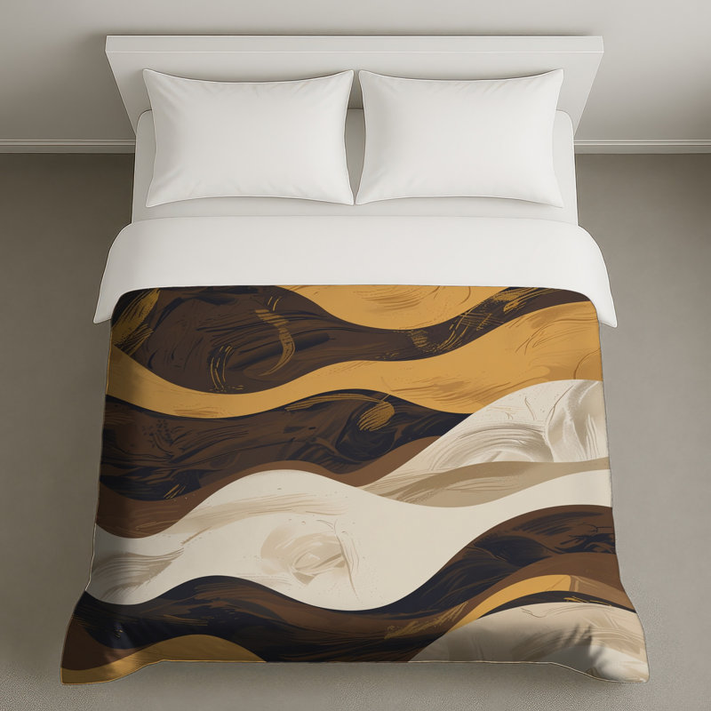 Housses de couette Wavy Earthy, Très grand lit