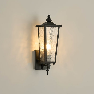 Metal and Glass Wall Light