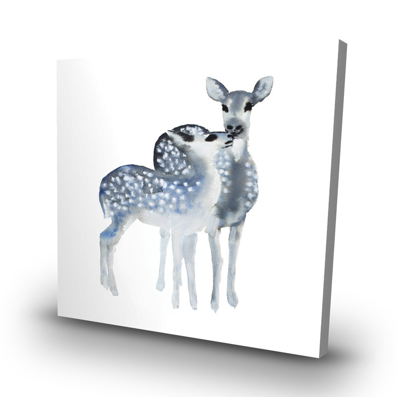 fawns love - 32"x32" art on canvas