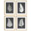 "Silhouettes botaniques blanches, fougère et feuilles de palmier, décor moderne" - 4 pièces-101520359-101520361