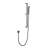 1-Spray Square High Pressure Handheld Shower With 27.5 In. Wall Bar In Matte Black