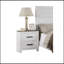 Table de chevet 2 tiroirs blanc