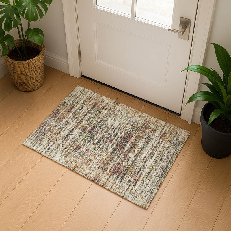 Premium Machine Washable Ansley Moroccan Rug, Rectangle 1'8" x 2'6"