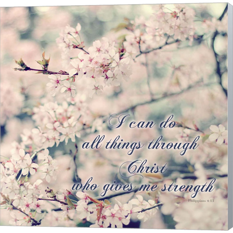 «Do All Things With Christ» par Sarah Gardner - reproduction d'art sur toile tendue, H 12 po x l 12 po x P 1,5 po
