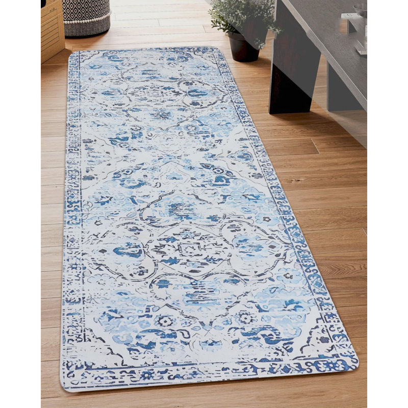 Floral Machine Tufted 65cm X 180cm Area Rug