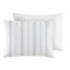 Housse de couette en coton double / grand - 5 pièces avec housse et taies décoratives Oreillers décoratifs Lavable à la machine Rayures de couleur contrastante Style moderne Fermeture à boutons superposés Coloré-120478321