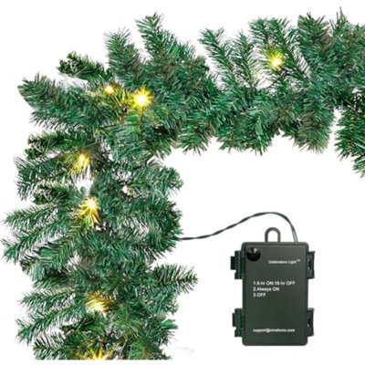 120 " Pre-Lit Spruce Garland