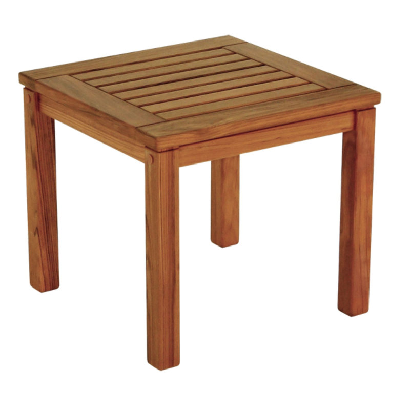 Table de bout carrée 18 po en bois massif brun