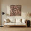 Abstrait formes 82, art mural en métal brun-1286369696