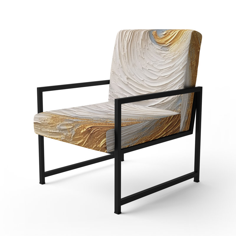Fauteuil rembourré Gold, Noir, noir, noir, noir