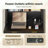 Writing Desk With Arch Hutch, Fluted Drawer & Storage Shelves, Modern Wood Computer Desk With Storage For Home Office, Bedroom, Small Space-564998615
