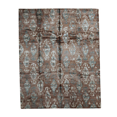 Hand-Knotted High-Quality Rust Area Rug