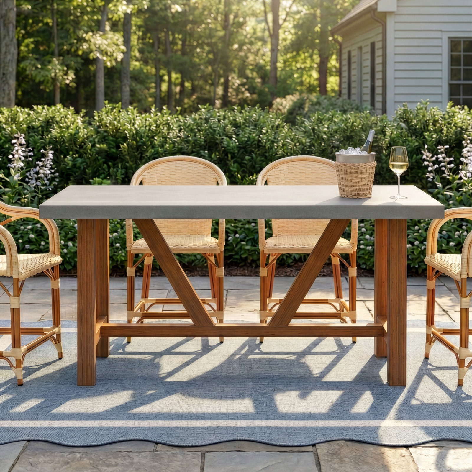 Nicole 70" Patio Dining Table
