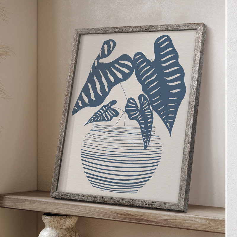 Câblé en monochrome I, reproduction encadrée - bois massif 47038, H 11 po x l 9 po