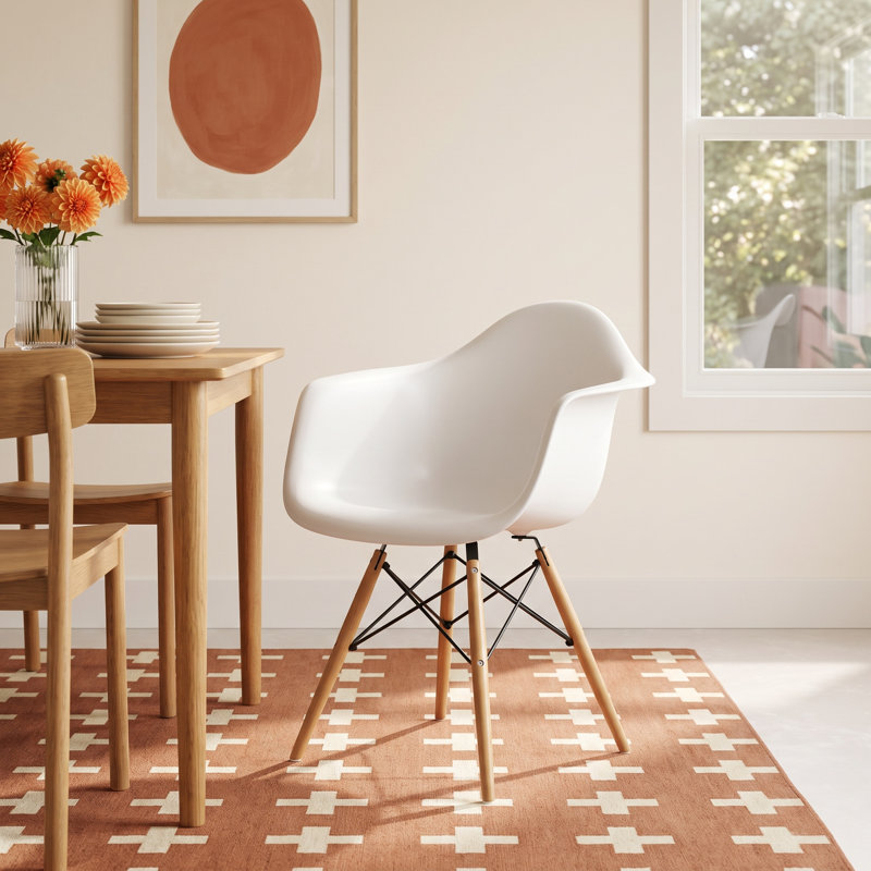 Jordan 17'' H Armchair, White/Natural