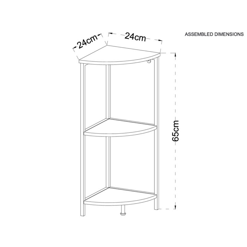 Angellia 24cm W Metal Shelving Unit