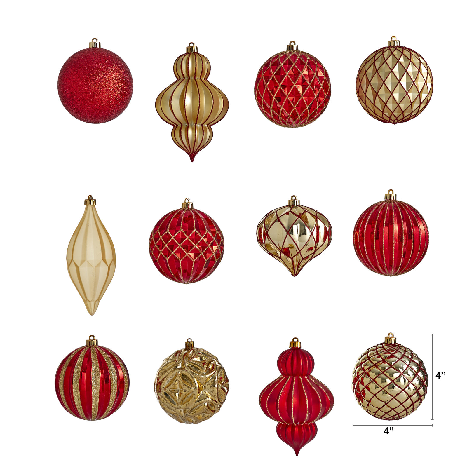 4" Bauble, Red