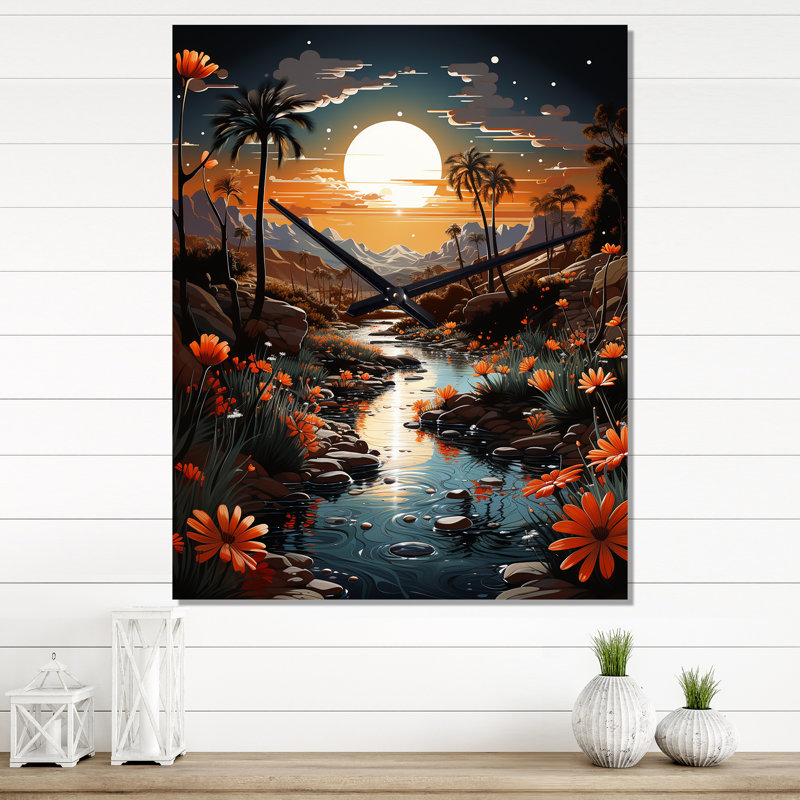 Horloge murale Desert Oasis II, Très grand