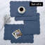 Ensembles de table rectangulaires en coton matelassé bleu saphir (lot de 6)