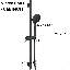 Black Shower Slide Bar System Handheld Shower with Adjustable Slide Bar and Hose-125187242