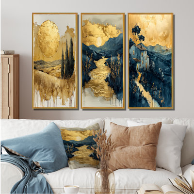 «Istanbul Gold Cappadocian Sunrise I - Collection de reproductions sur toile 3 pièces